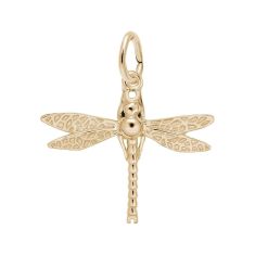 10k Yellow Gold Dragonfly 3D Charm