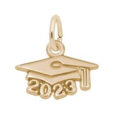10k Yellow Gold Graduation Cap 2023 Flat Charm