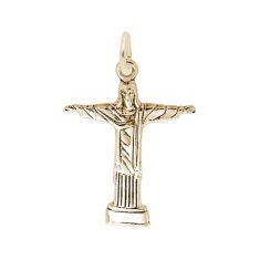 10k Yellow Gold Jesus On Cross 2D Charm