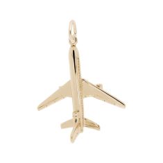 image of 10k Yellow Gold L 1011 Airplane 3D Charm with sku:10262003000