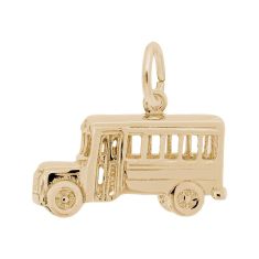 10k Yellow Gold School Bus 3D Charm