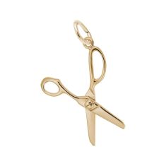 10k Yellow Gold Scissors 3D Charm