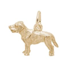 10k Yellow Gold Small Labrador Retriever Dog 3D Charm