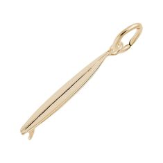 10k Yellow Gold Surf Board 3D Charm