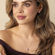 1 3/4ctw ECONIC Star Octagon Lab Grown Diamond 14k White Gold Pendant Necklace