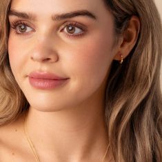 Le Vian® Desert Diamonds 1/10ctw Chocolate Diamonds® and Nude Diamonds™ 14k Honey Gold® Hoop Earrings