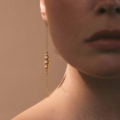 Metal Alchemist Precious Metals Beaded Sterling Silver Drop Earrings