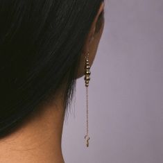 Metal Alchemist Precious Metals Beaded Sterling Silver Drop Earrings