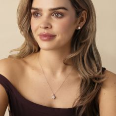 2 7/8ctw ECONIC Star Oval Lab Grown Diamond Solitaire 14k White Gold Pendant Necklace