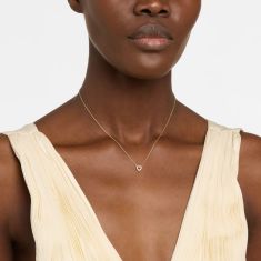 Roberto Coin Tiny Treasures Ruby Heart Outline Yellow Gold Pendant Necklace