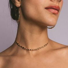 Metal Alchemist Gold-Filled Oval Bead Lasso Chain Necklace