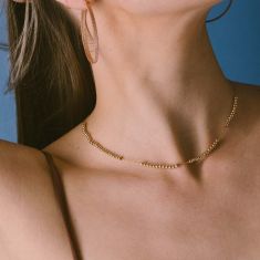 Final Sale - Metal Alchemist Gold-Filled 3mm Round Bead Lasso Chain Necklace