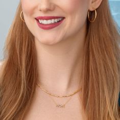 1/20ctw Diamond Mom 10k Yellow Gold Pendant Necklace