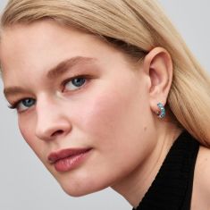 Pandora Timeless Light Blue Hoop Earrings
