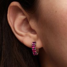 Pandora Timeless Pink Hoop Earrings