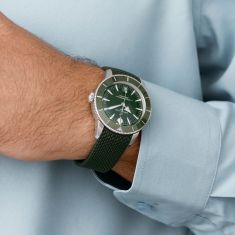 Breitling Superocean Heritage B31 Automatic 40 Green Dial Green Rubber Strap Watch 40mm - AB3110361L1S1