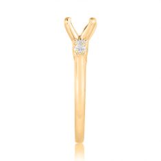1/3ctw Diamond Yellow Gold Engagement Ring Setting
