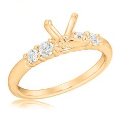1/3ctw Diamond Yellow Gold Engagement Ring Setting 1