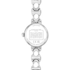 COACH Iris White Dial Stainless Steel Bracelet Watch 22mm - 14504651