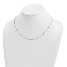 1/3ctw Diamond 14k White Gold Station Necklace