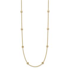 1/3ctw Diamond 14k Yellow Gold Station Necklace 1