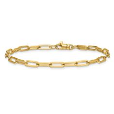 14k Yellow Gold 3.5mm Paperclip Link Chain Bracelet 14k Yellow Gold 3.5mm Paperclip Link Chain Bracelet