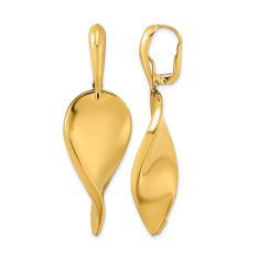 14k Yellow Gold Twisted Teardrop Leverback Drop Earrings 14k Yellow Gold Twisted Teardrop Leverback Drop Earrings