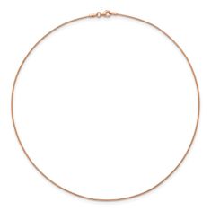14k Rose Gold 1mm Round Omega Necklace 1