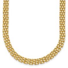 14k Yellow Gold 6.3mm Fancy Link Necklace 1