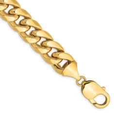 14k Yellow Gold 11mm Miami Cuban Chain Bracelet