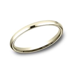 14k Yellow Gold 2.5mm Comfort Fit Wedding Band