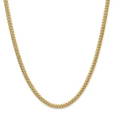 14k Yellow Gold 4.5mm Miami Cuban Chain Necklace