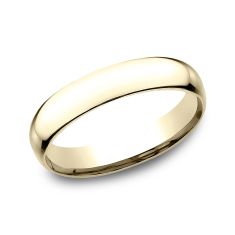 14k Yellow Gold 4mm Comfort Fit Plain Wedding Band