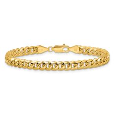 14k Yellow Gold 5.25mm Miami Cuban Chain Bracelet