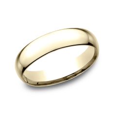 14k Yellow Gold 5mm Comfort Fit Plain Wedding Band