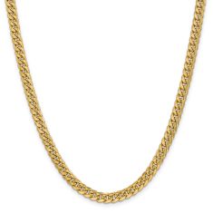 14k Yellow Gold 6mm Miami Cuban Chain Necklace