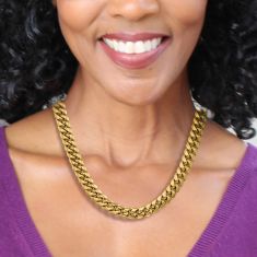 14k Yellow Gold 9.3mm Miami Cuban Chain Necklace