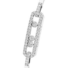 Messika Move Classique 1/3ctw Diamond 18k White Gold Bangle Bracelet