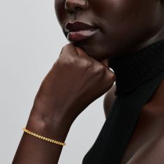 Pandora Sparkling Yellow Gold-Plated Tennis Bracelet