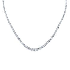 15ctw Lab Grown Diamond White Gold Tennis Necklace