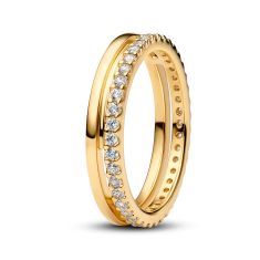 Pandora Double Band Gold-Plated Ring