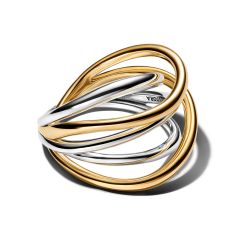 Pandora Essence Two-Tone Entwined Gold-Plated Band Ring