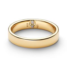 Pandora Engravable Classic Band Gold-Plated Ring