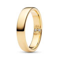 Pandora Engravable Classic Band Gold-Plated Ring