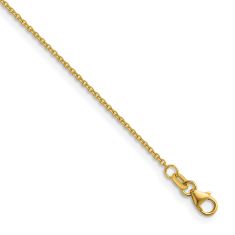 18k Yellow Gold 1.5mm Cable Chain Necklace
