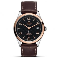 1926 36mm Rose Gold Bezel Black Dial Brown Leather Strap Watch M91451-0007