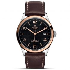 1926 39mm Rose Gold Bezel Black Dial Brown Leather Strap Watch M91551-0007