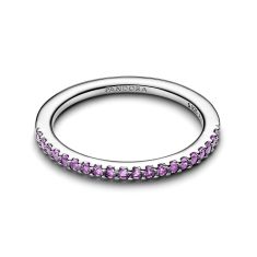 Pandora Sparkling Purple Half-Eternity Band Ring
