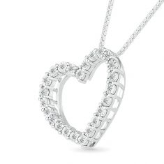 1/10ctw Diamond Miracle Setting Heart Pendant Necklace