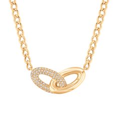 1/10ctw Diamond Semi-Solid Curb Link Yellow Gold Necklace